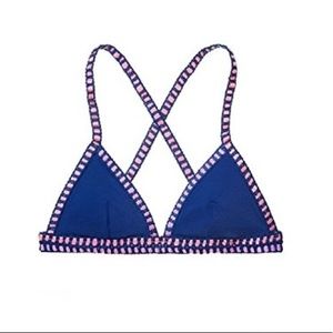 PINK by VS crochet trim triangle bikini top